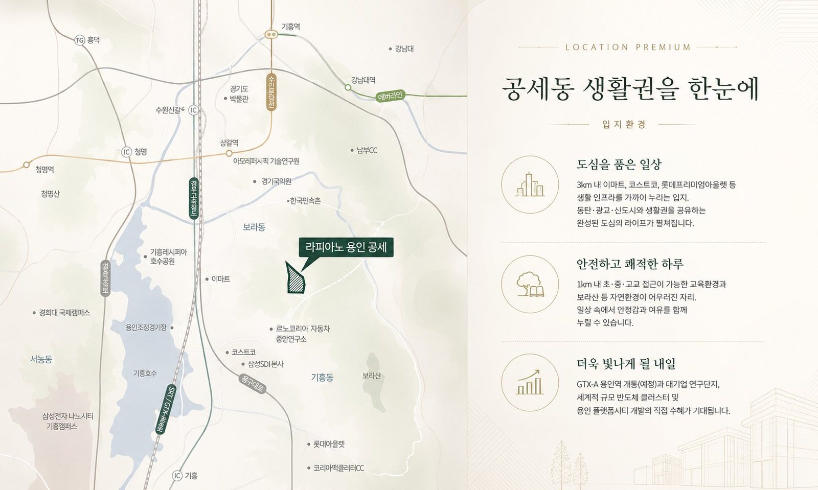 라피아노 용인공세 입지환경 인포그래픽